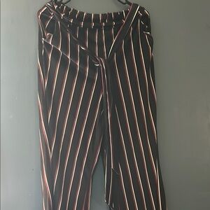 Striped Black and White Women's Pants